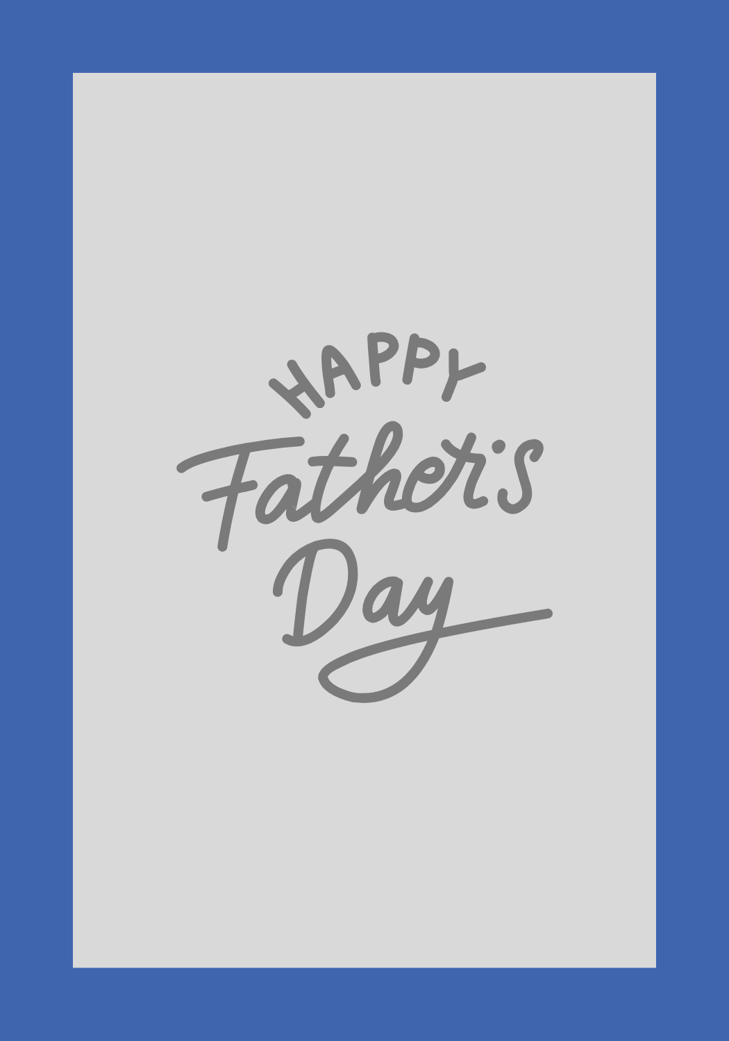 Notepad with 'Happy Father's Day' text on a blue background